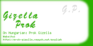 gizella prok business card